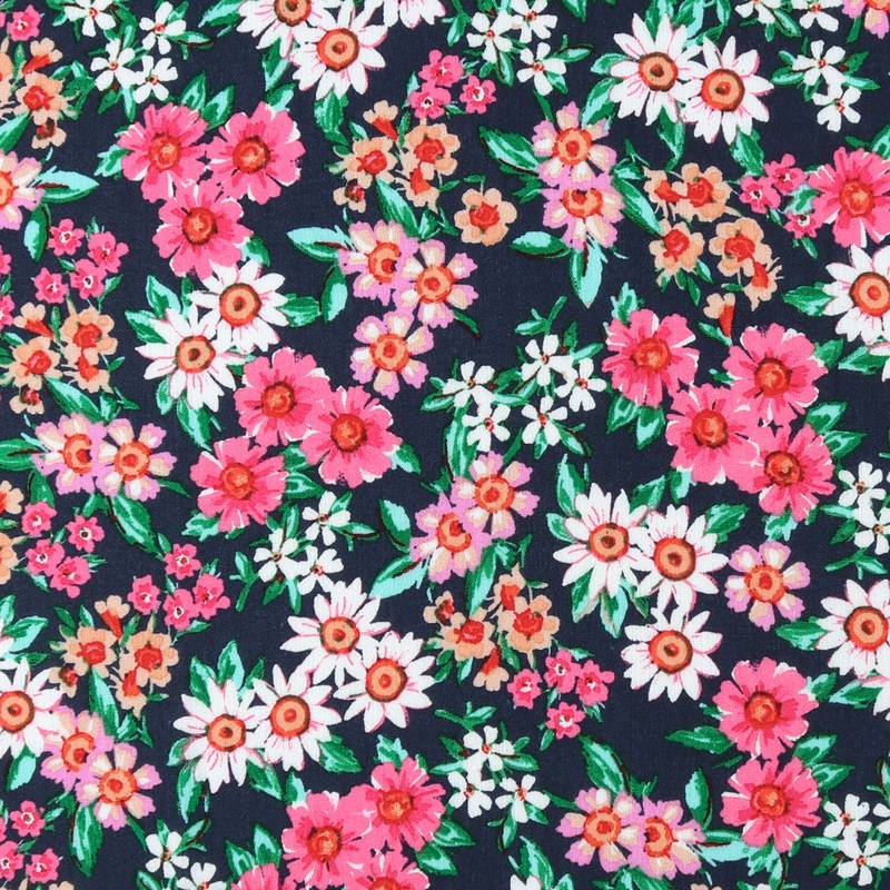 Printed Rayon - ALESSIA - 035 - Navy