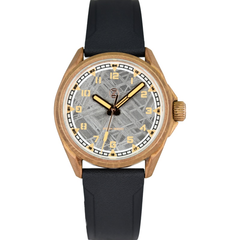 Zelos Swordfish Field 38mm Bronze Meteorite (Pre-owned)