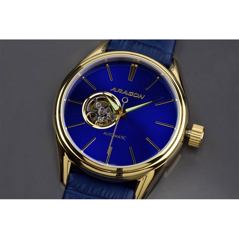 ARAGON Caprice IP Gold 49mm A104BLU