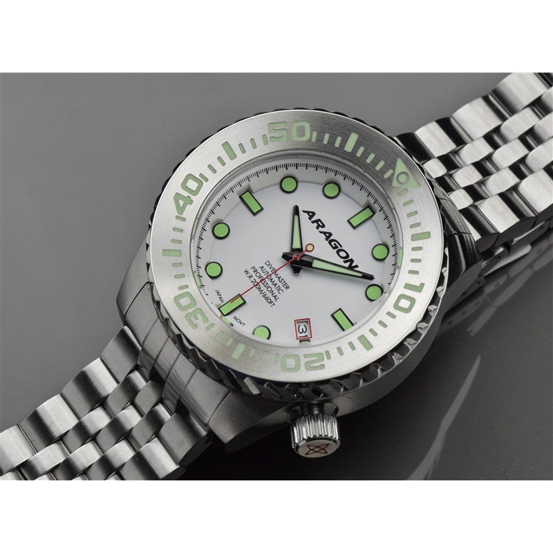 ARAGON Divemaster EVO 45mm Super Luminova Dial A264WHT