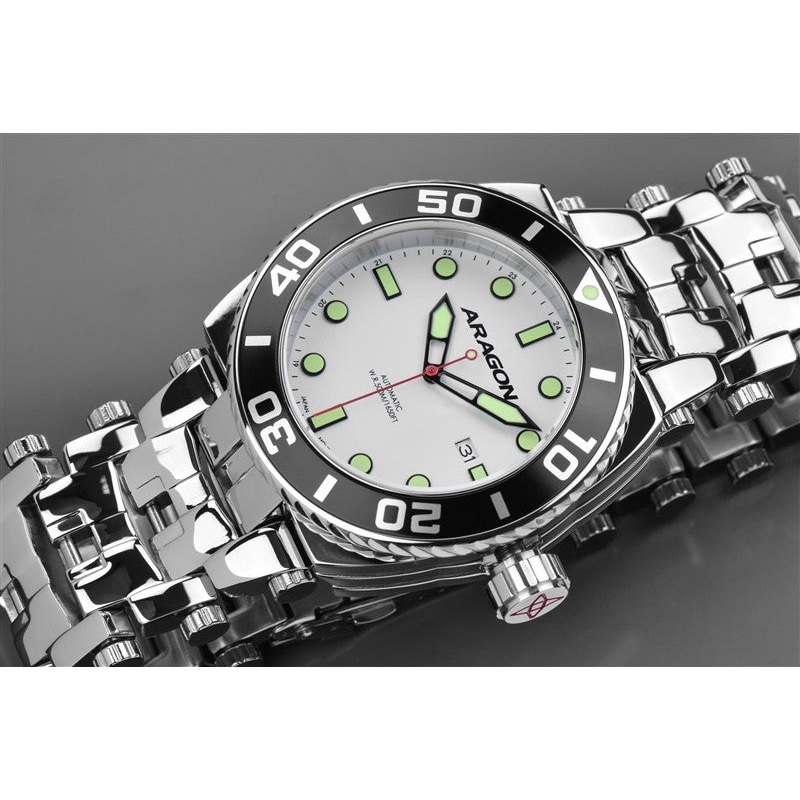 ARAGON Millipede Automatic with Super Luminova Dial A093WHT