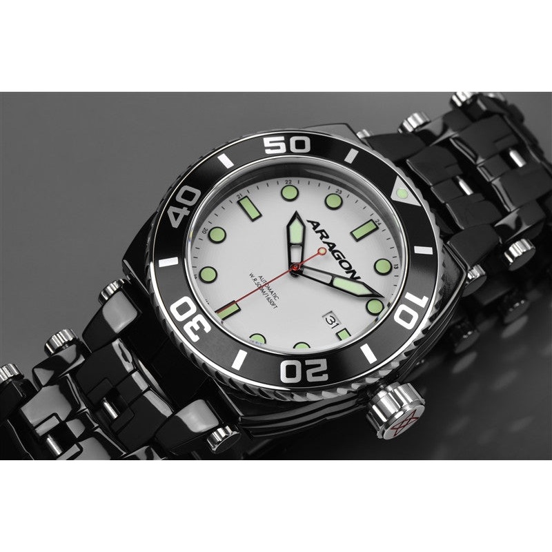 ARAGON Millipede Automatic with Super Luminova Dial A094WHT