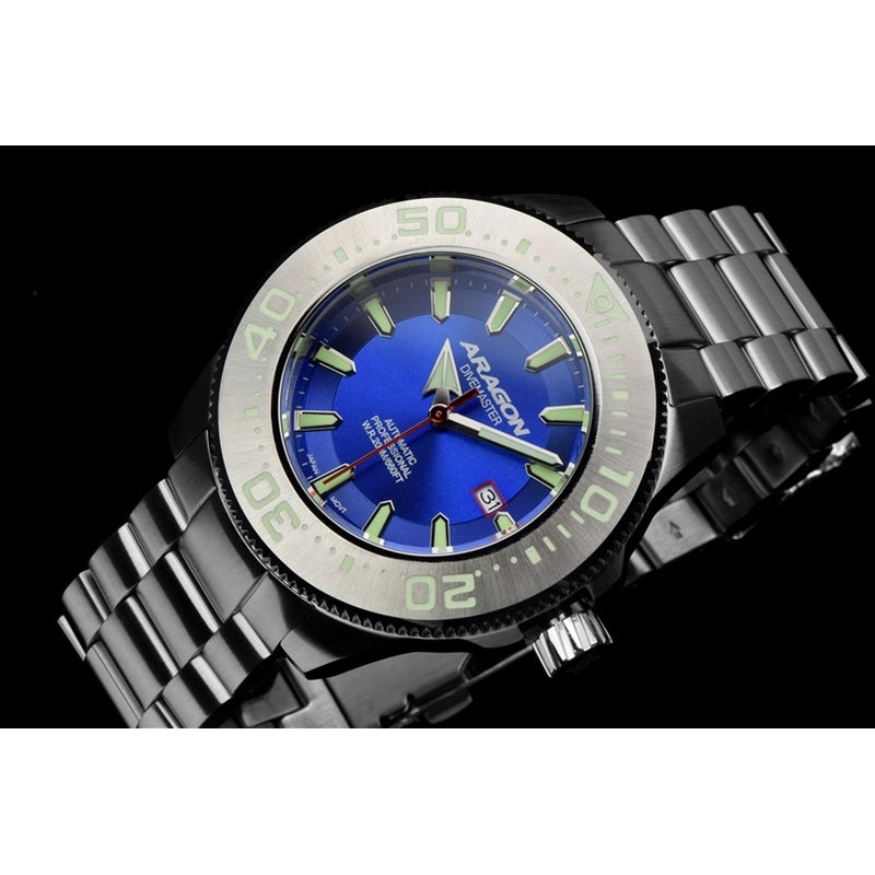 ARAGON Divemaster NH35 Bracelet Watch 45mm A067BLU