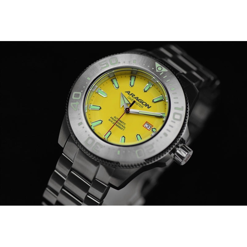 ARAGON Divemaster NH35 Bracelet Watch 45mm A067YEL