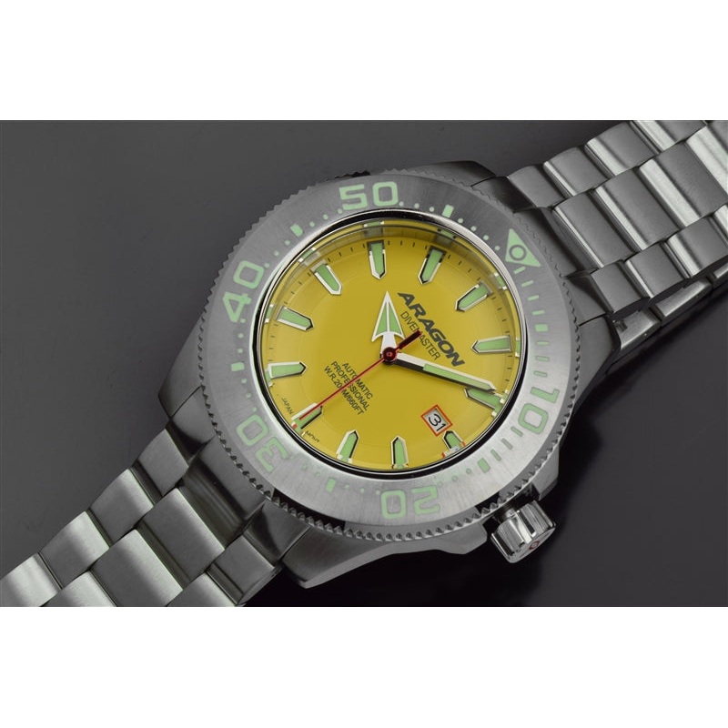 ARAGON Divemaster NH35 Bracelet Watch 50mm A057YEL