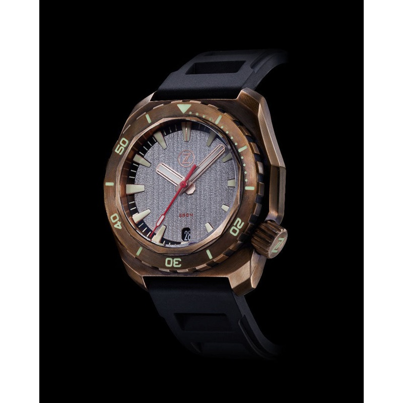 Zelos Hammerhead Bronze Submarine Dial