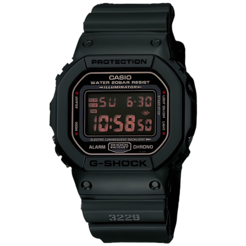 G-Shock Digital Black Dial Black Resin Band Watch DW5600MS-1D