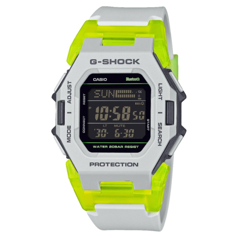 G-Shock Digital Black Dial White Resin Band Watch GDB500MW-8D