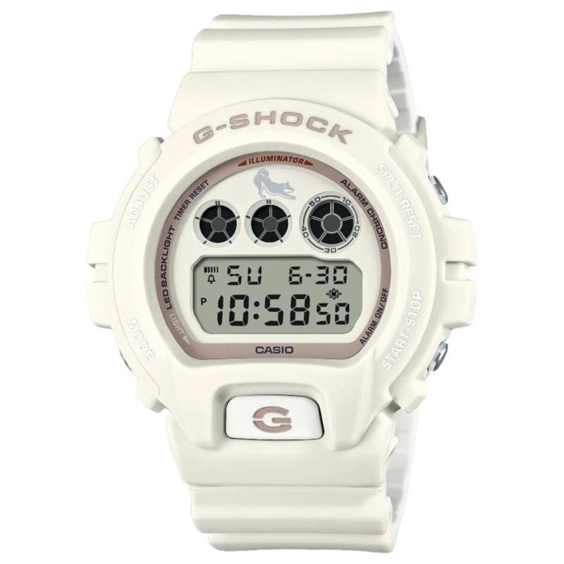G-Shock Digital White Dial White Resin Band Watch DW6900SHB-7D