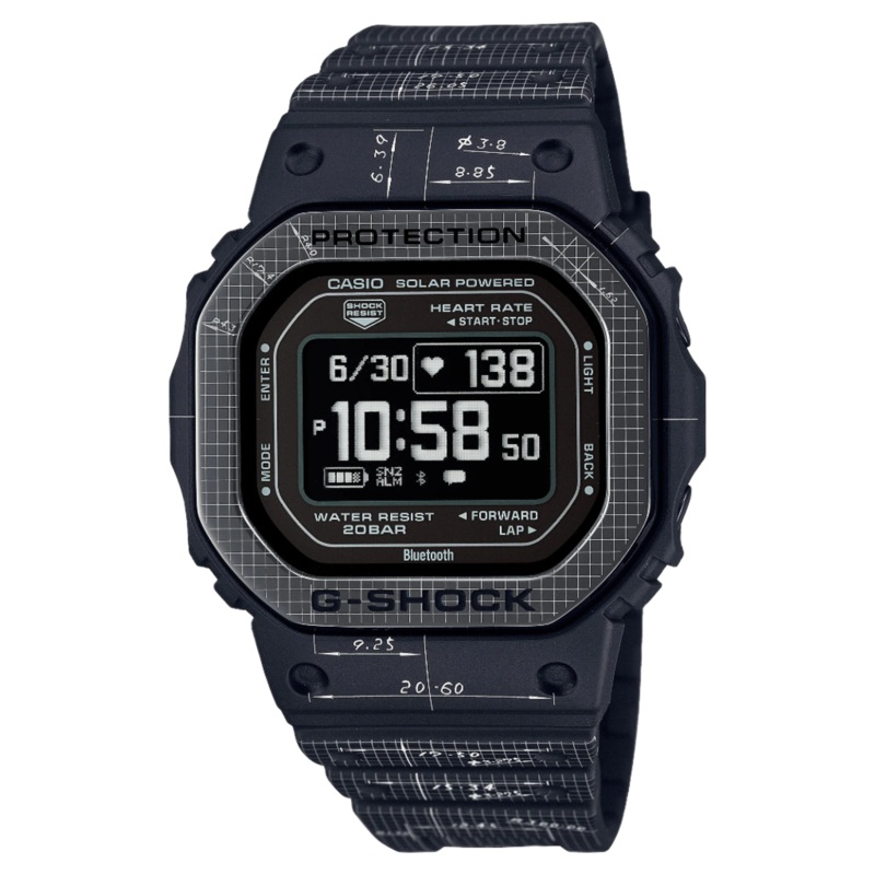 G-Shock G-Squad Black Dial Black Resin Band Watch DWH5600EX-1D