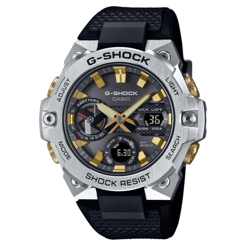 G-Shock G-Steel Grey Dial Black Resin Band Watch GSTB400CX-1A
