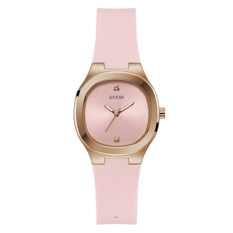 Guess Eve Dress Pink Rose Gold Tone Watch GW0658L2