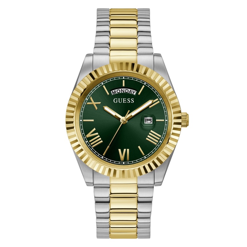 Guess Gold Green Connoisseur Day-Date Watch GW0265G8