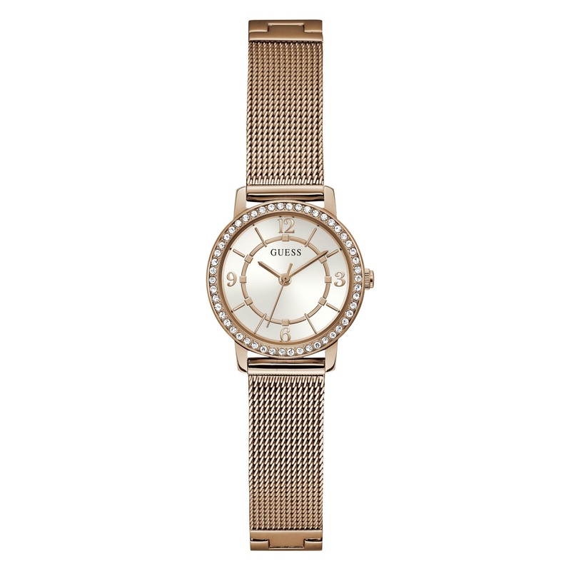 GUESS Ladies Rose Gold Tone Analog Watch GW0534L3