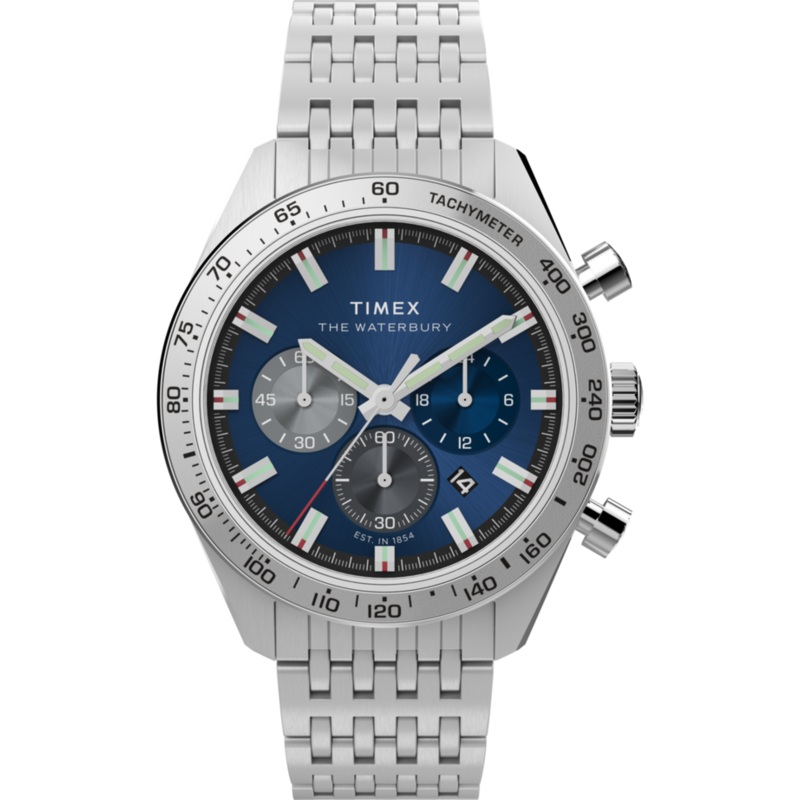Timex Waterbury Chronograph Stainless Steel Watch TW2Y18500