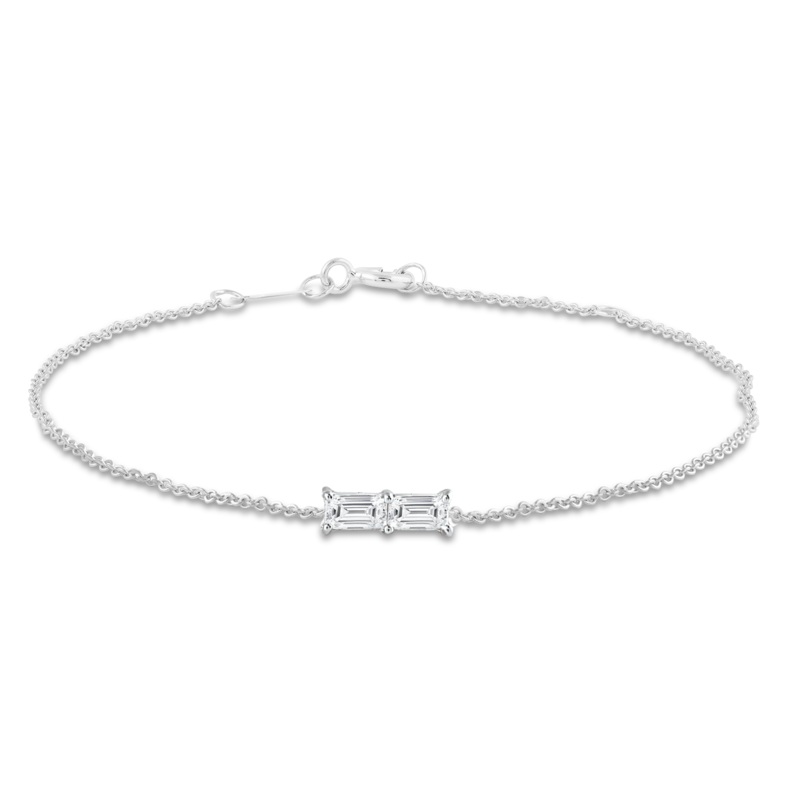 Bracelet with 0.06ct Diamonds In 9K White Gold