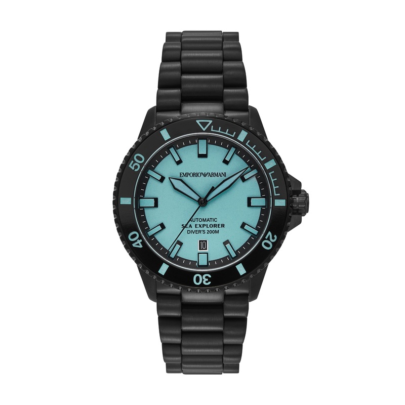 Emporio Armani Sea Explorer Automatic Black Stainless Steel Watch AR60084