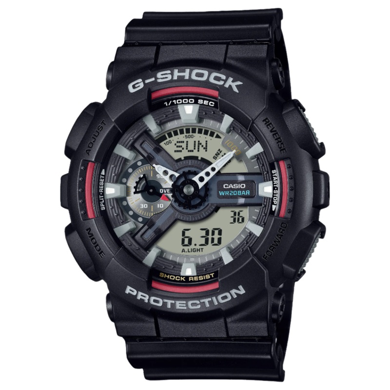 G-Shock Analog Digital Black Dial Black Resin Band Watch GA110RL-1A