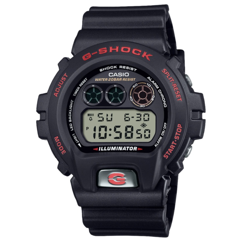 G-Shock Digital 6900 Series Grey Dial Black Resin Band Watch DW6900TR-1D
