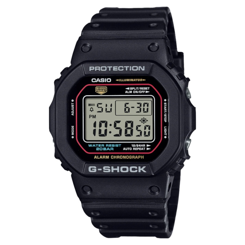 G-Shock Digital Grey Dial Black Resin Band Watch DW5600RL-1D