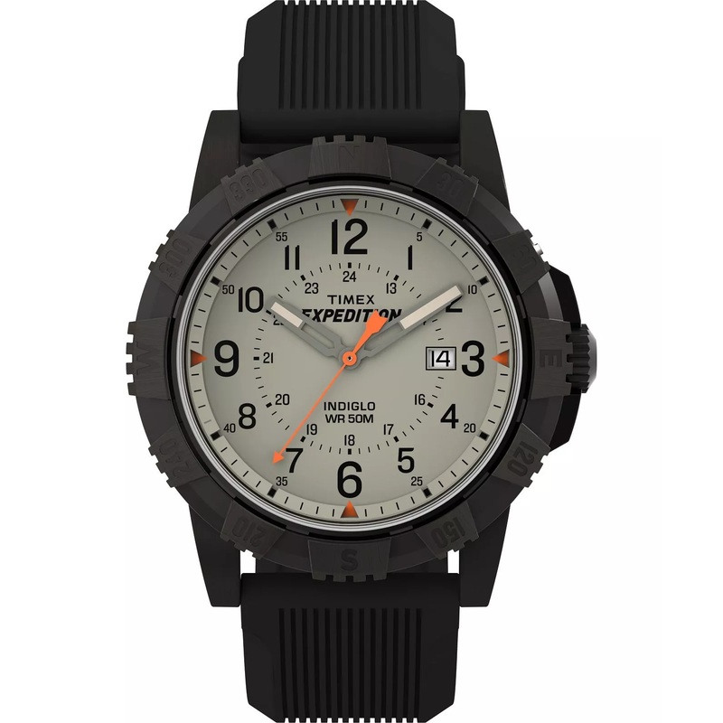Timex Expedition North Beige Dial Black Band  with Indiglo TW4B32200