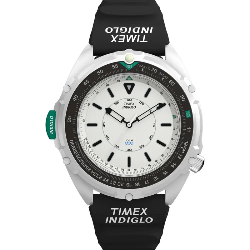 Timex Lab 1995 Intrepid Reissue Black Rubber Band Indiglo TW2Y05800