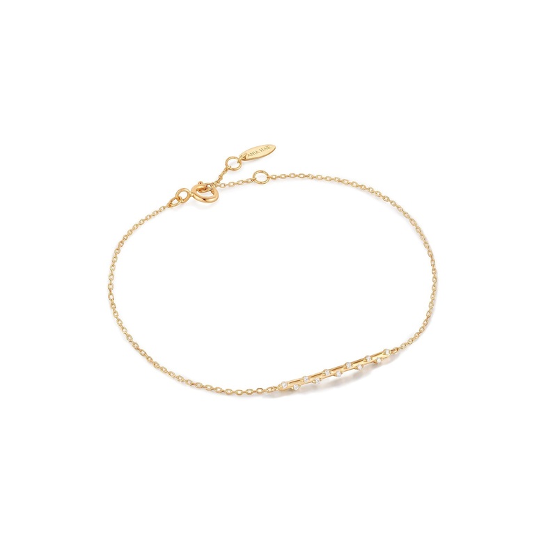 Ania Haie 14kt Gold Stargazer Natural Diamond Bar Bracelet