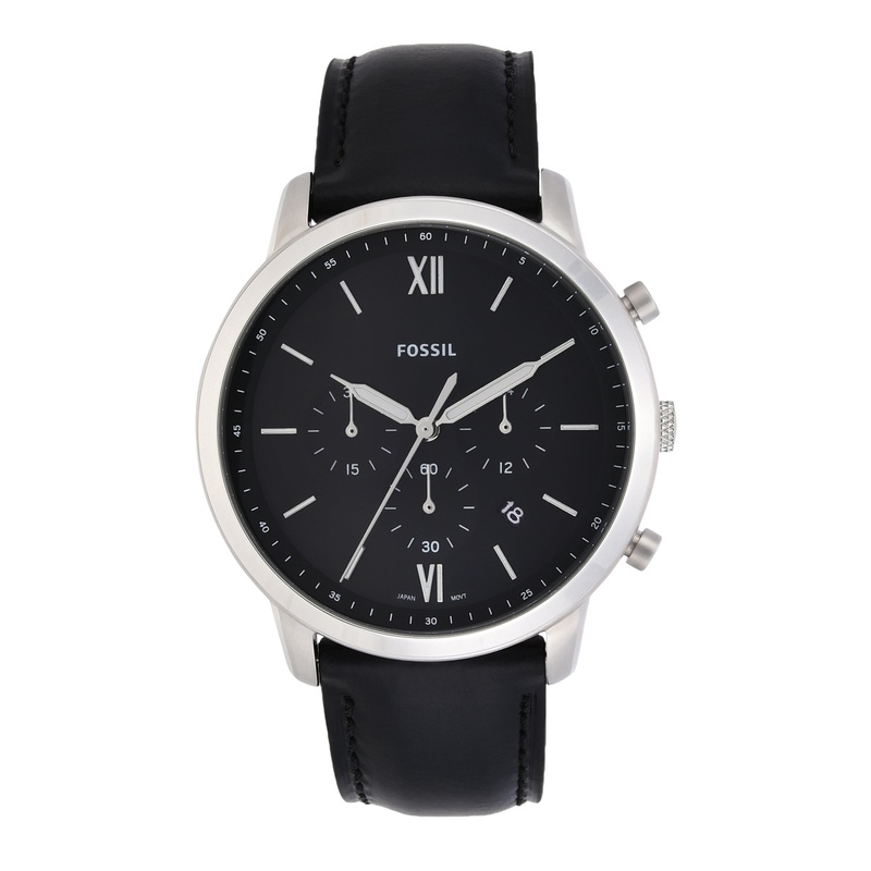 Fossil Neutra Chronograph Black Leather Watch FS5452