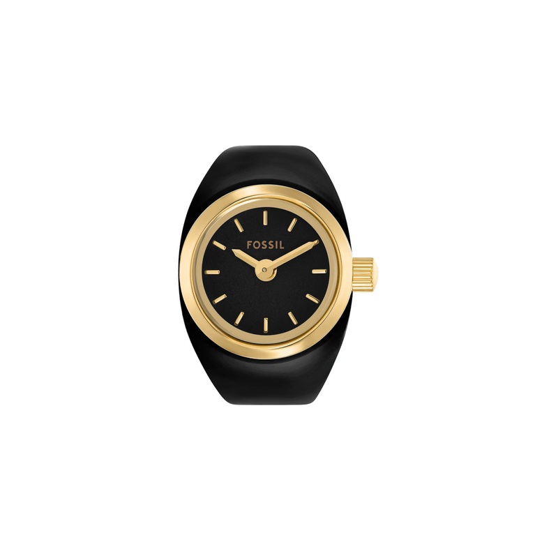 Fossil Two-Hand Gold Stainless Steel Ring Watch ES5413