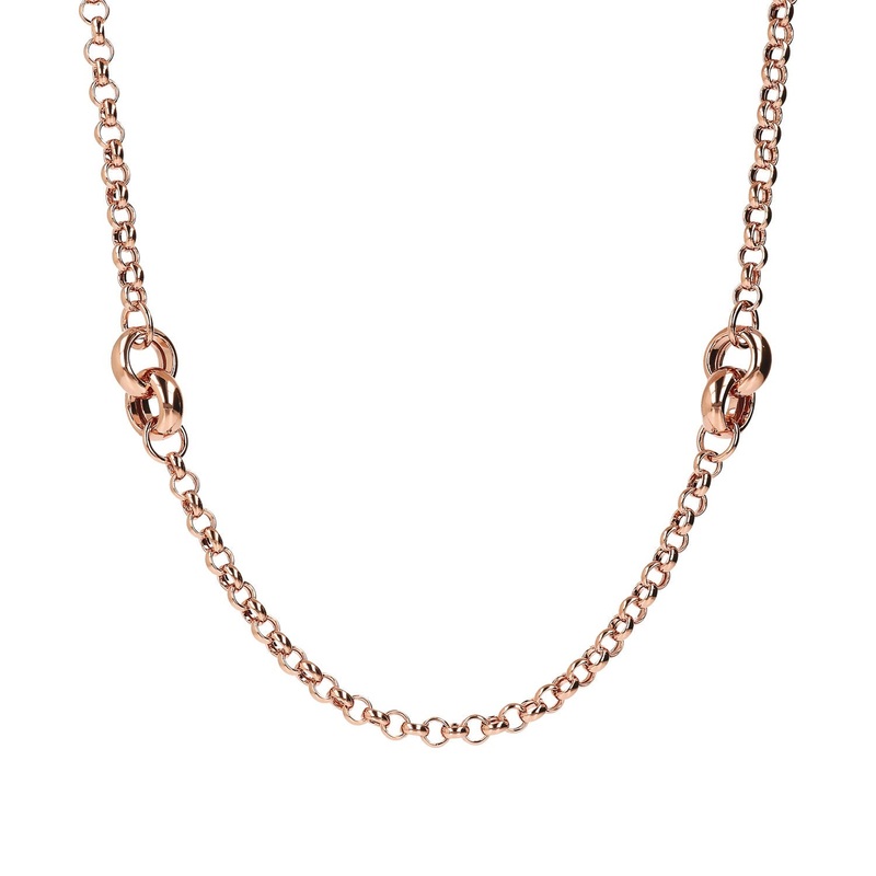 Bronzallure Purezza Long Rolo Link Necklace