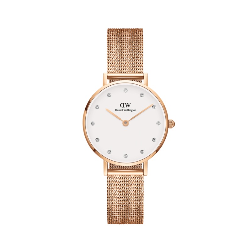 Daniel Wellington Petite 28mm Pressed Melrose Lumine White Dial Watch DW00100528