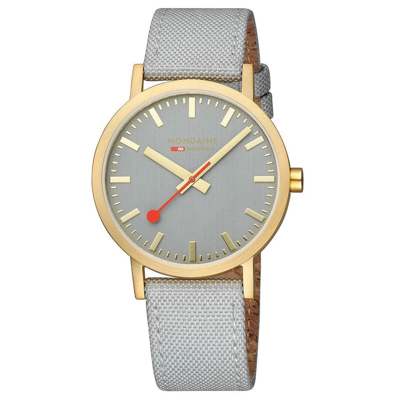 Mondaine Classic Good Grey Golden Watch A660.30360.80SBU