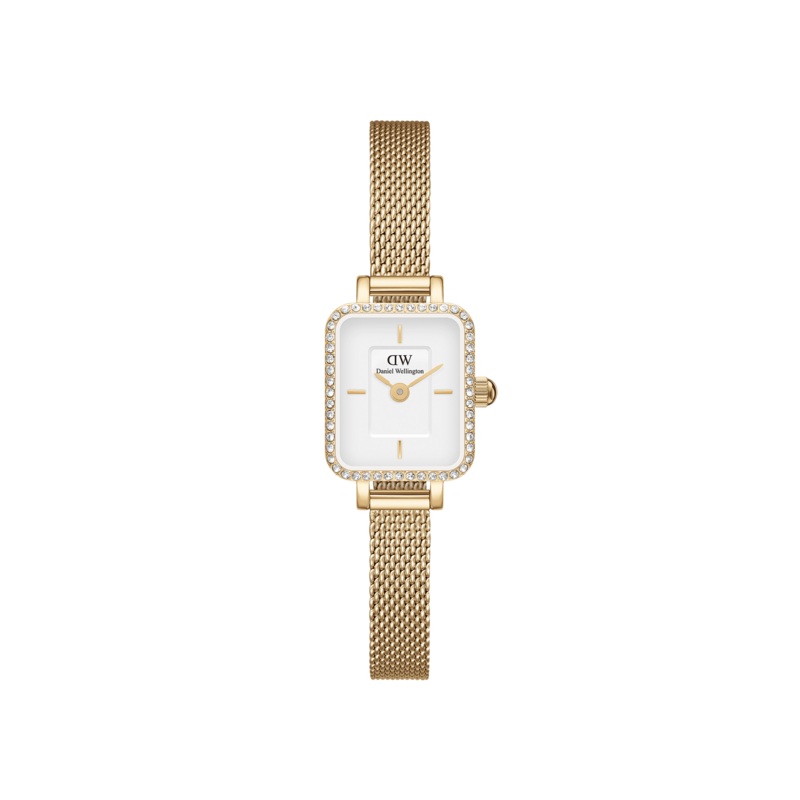 Daniel Wellington Quadro Mini Lumine Bezel Gold Watch DW00100730