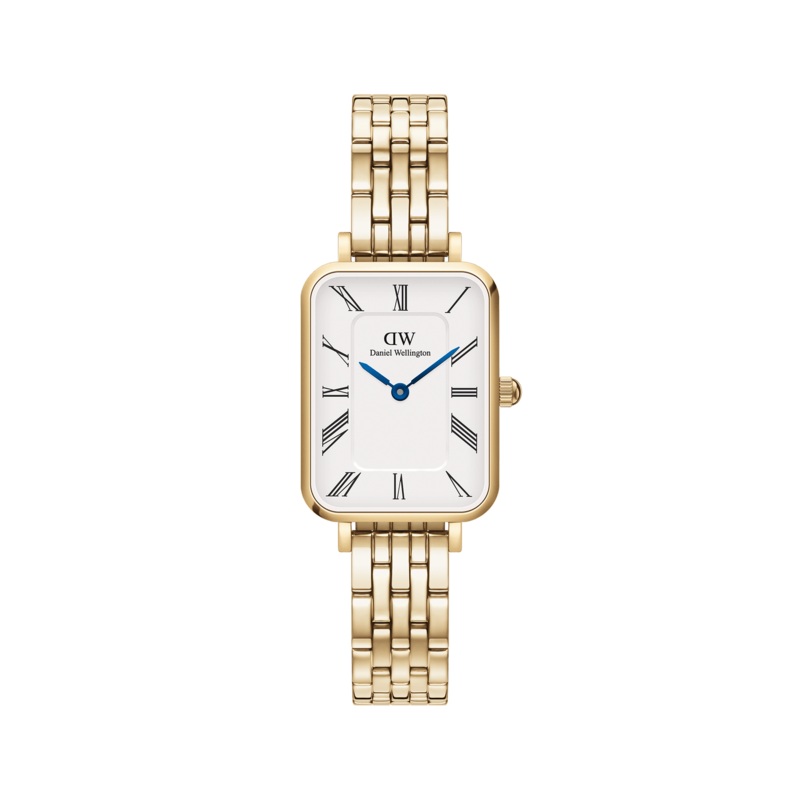 Daniel Wellington Quadro Roman Numerals 5-Link Gold Watch DW00100688