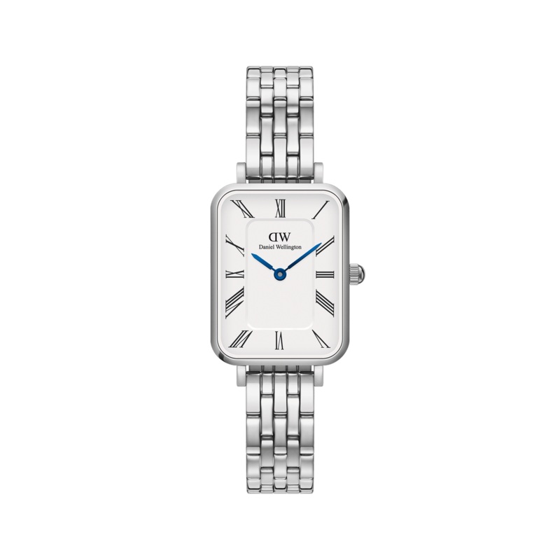 Daniel Wellington Quadro Roman Numerals 5-Link White Dial Watch DW00100691