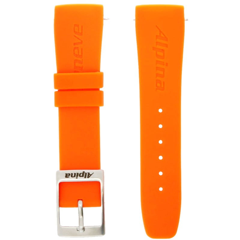 Alpina Seastrong Orange Rubber Strap 22mm