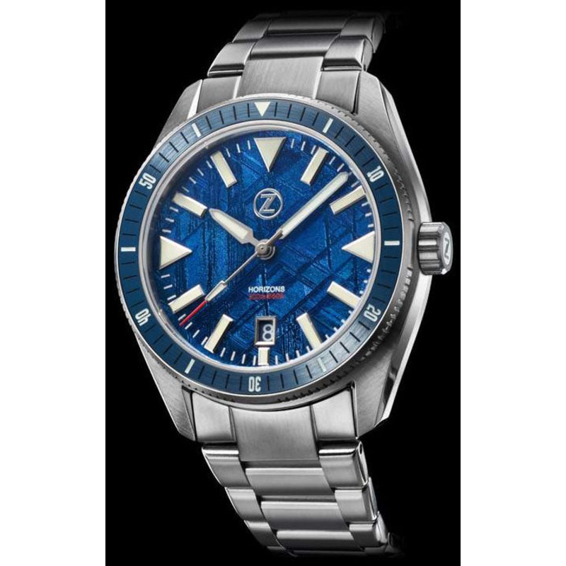 Zelos Horizons 43mm Blue Meteorite