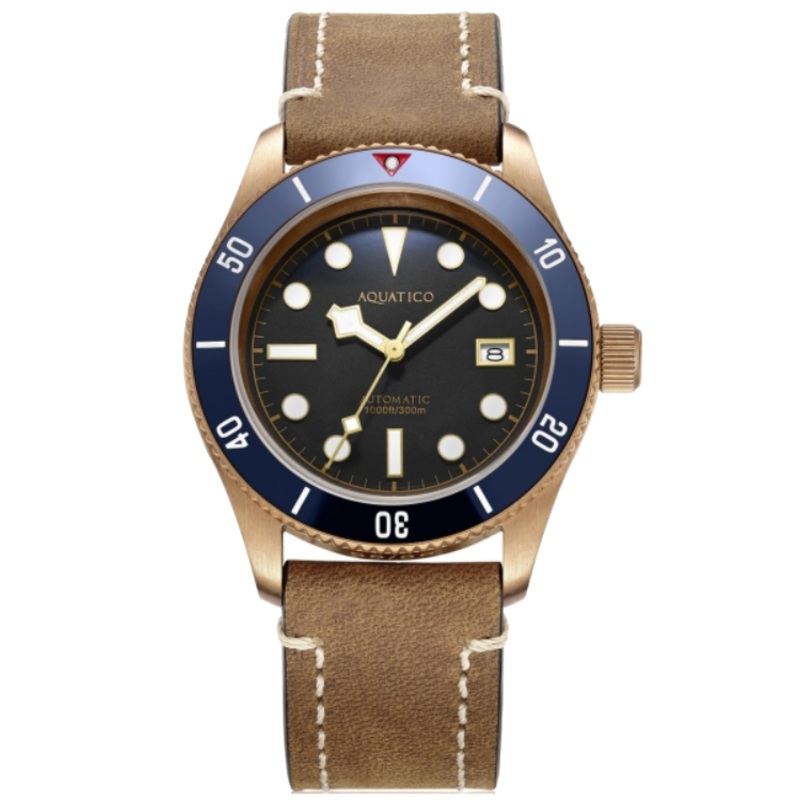 Aquatico Bronze Sea Star Black Dial Blue Ceramic Bezel