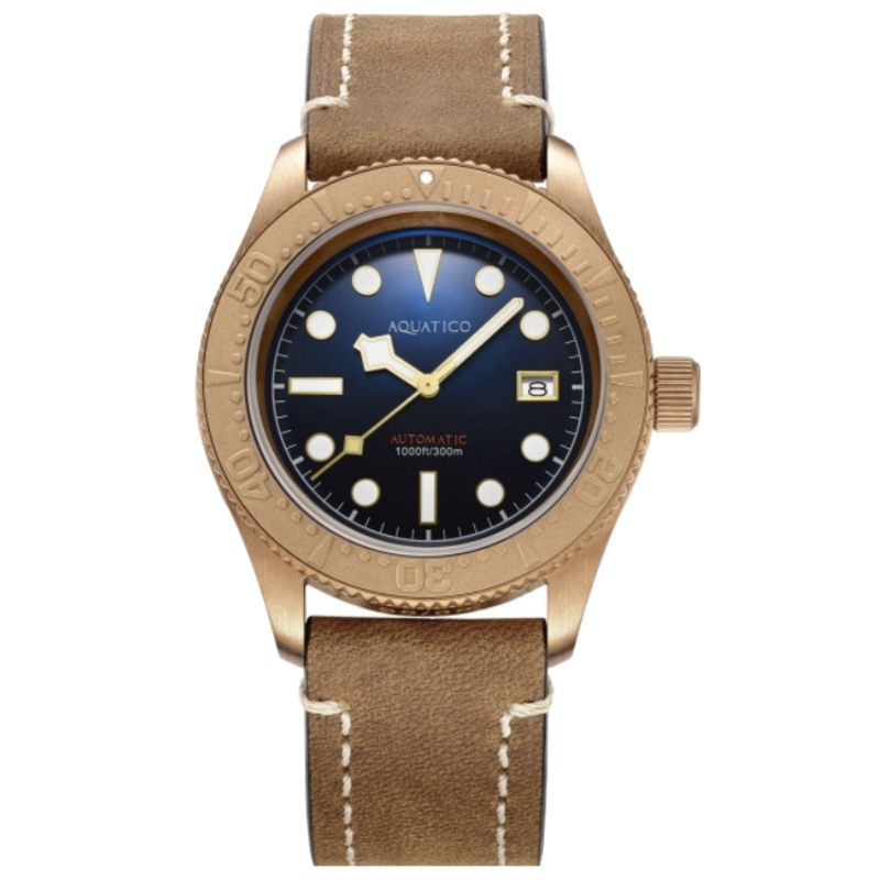 Aquatico Bronze Sea Star Blue Bronze Bezel