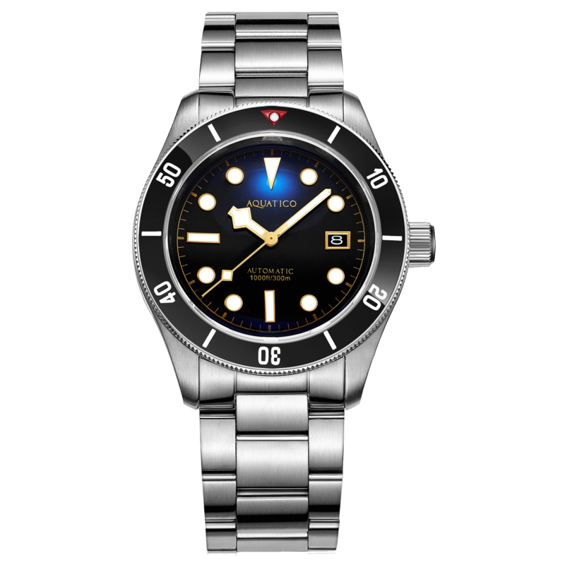 Aquatico Sea Star V2 Black Ceramic Bezel Snowflake