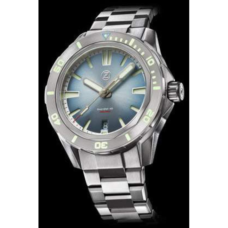 Zelos Swordfish 40mm TI Slate Blue