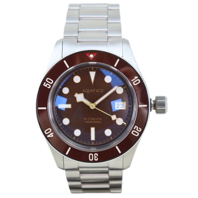 Aquatico Sea Star V2 Brown Ceramic Bezel Snowflake (Pre-owned)