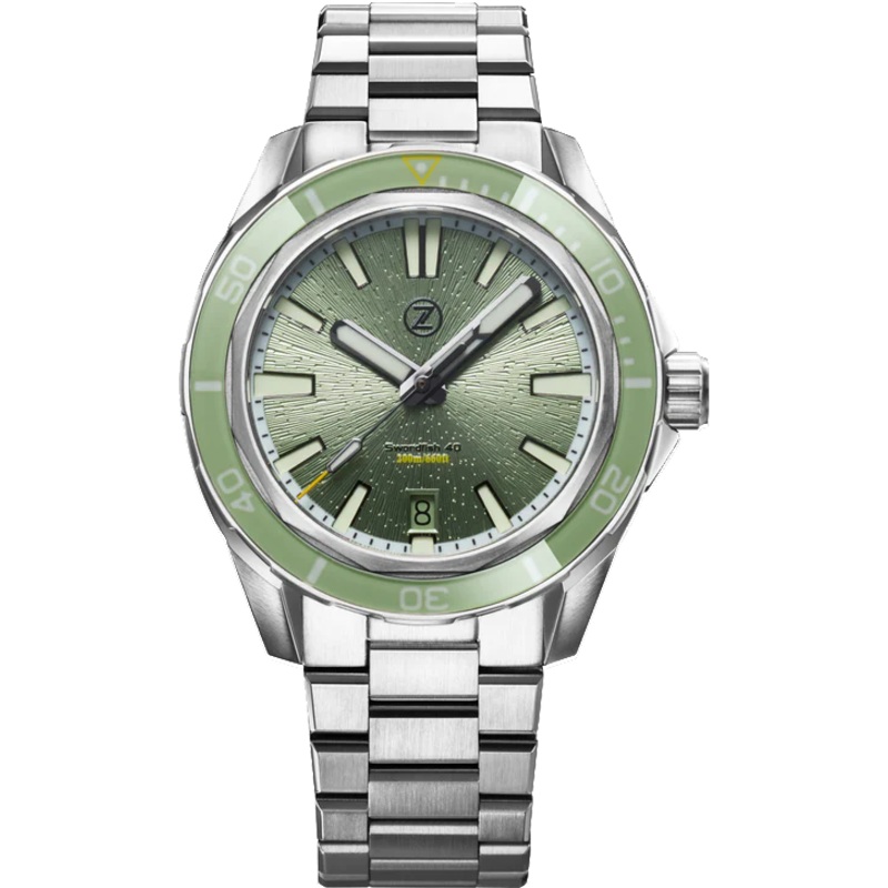 Zelos Swordfish 40mm Steel Sage Green
