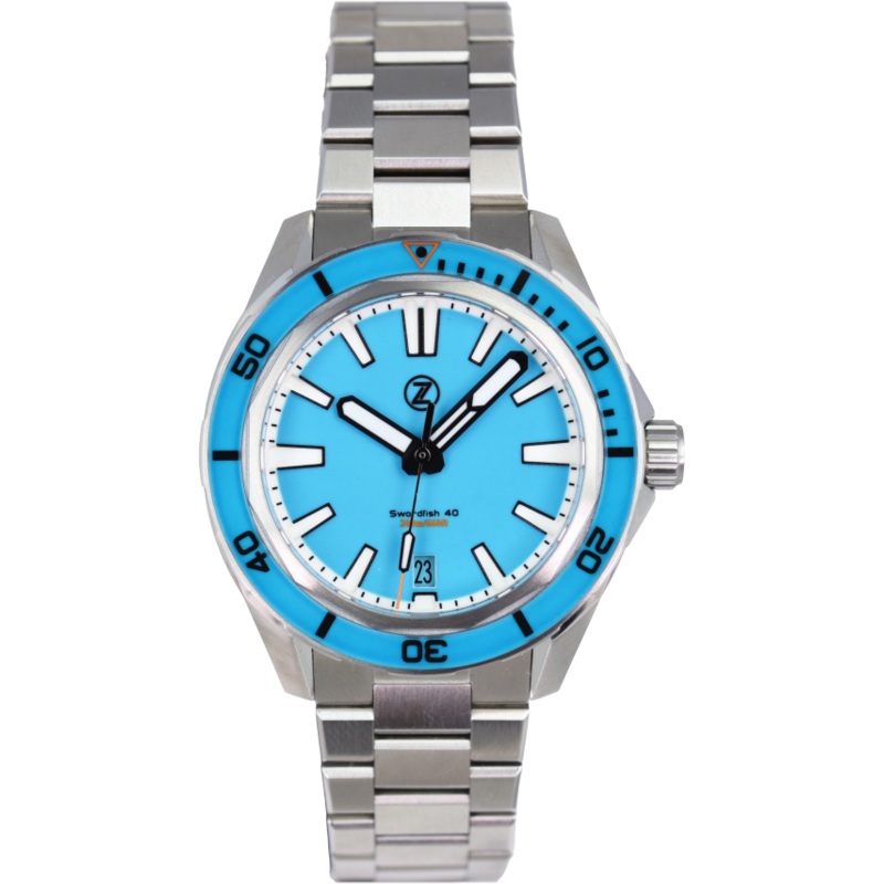 Zelos Swordfish 40mm Steel Sky Blue (Pre-owned)