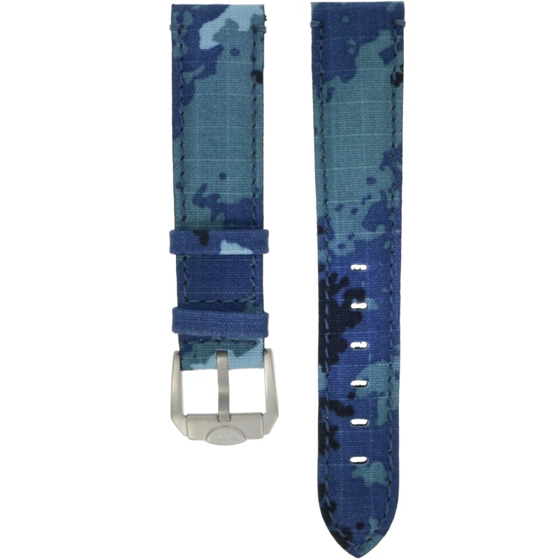 Squale Blue Camouflage Strap CINMICRMIM Blasted 20mm