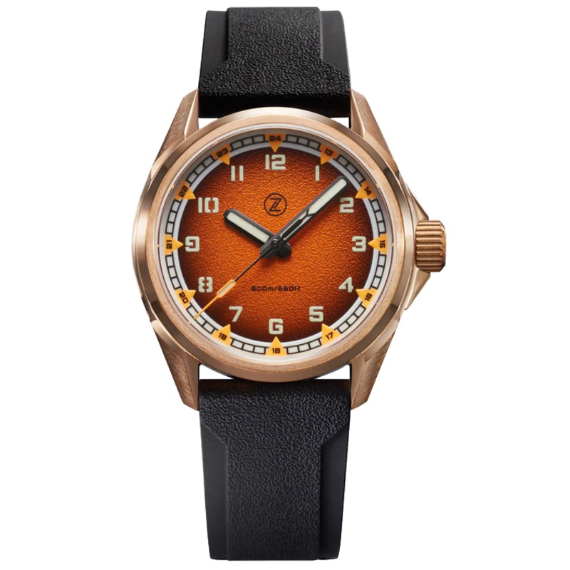 Zelos Swordfish Field 38mm Bronze Burnt Orange