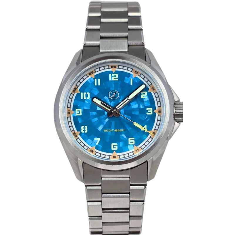 Zelos Swordfish Field 38mm Mosaic MOP (Pre-owned)