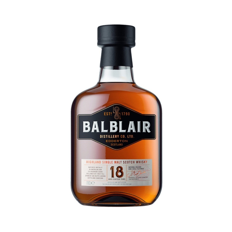 Balblair 18YO Single Malt Scotch Whisky 700ml (ABV 43%)