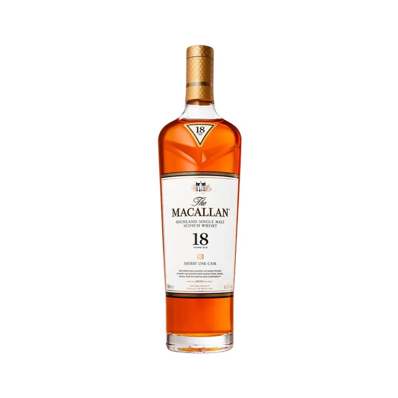 The Macallan 18YO Sherry Cask Single Malt Scotch Whisky 700ml (ABV 43%)