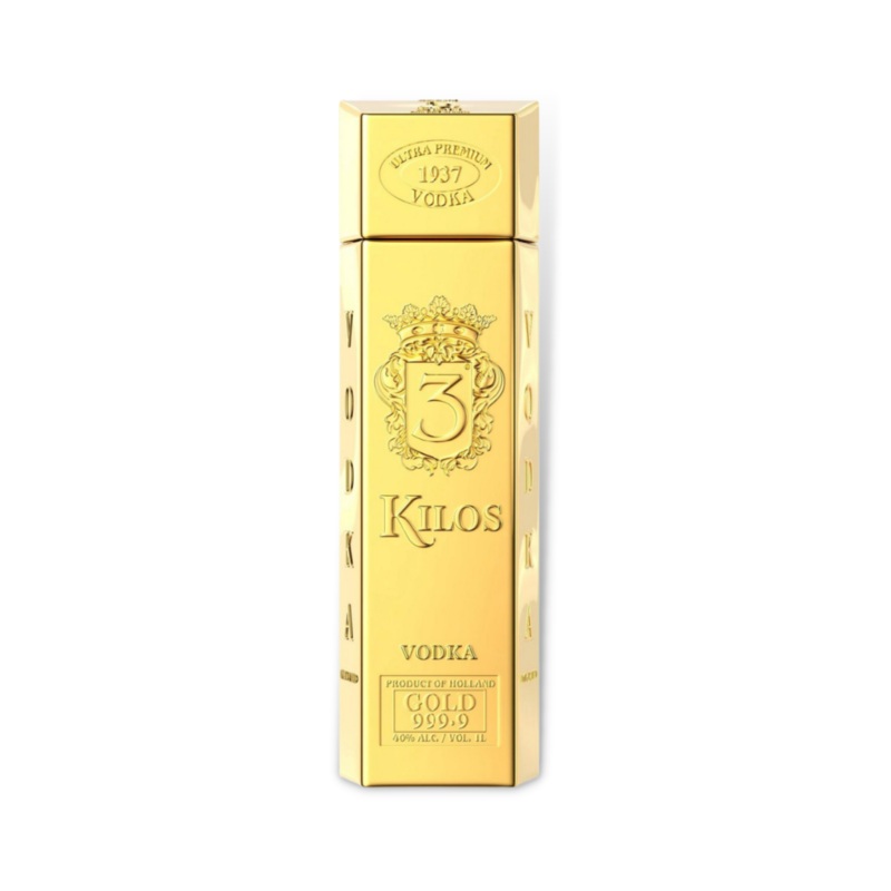 3 Kilos Gold 999.9 Vodka 1ltr (ABV 40%)